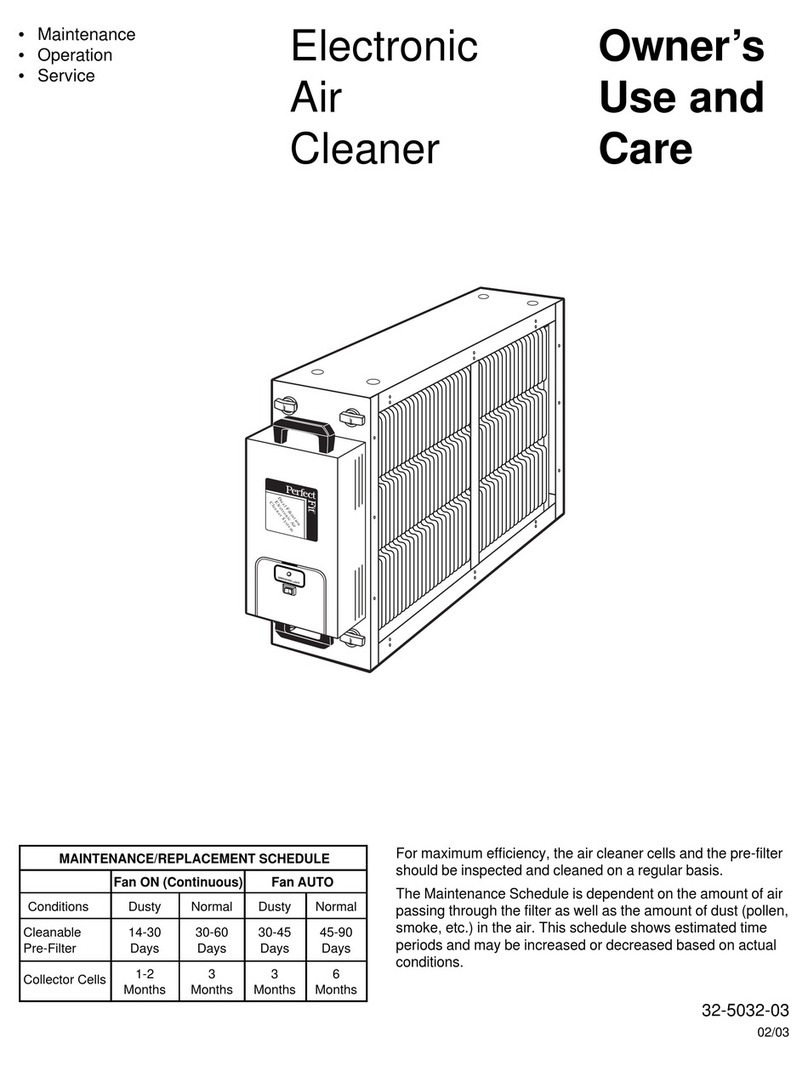 American Standard Electronic Air Cleaner Use and care guide American Standard Electronic Air Cleaner Use and care guide