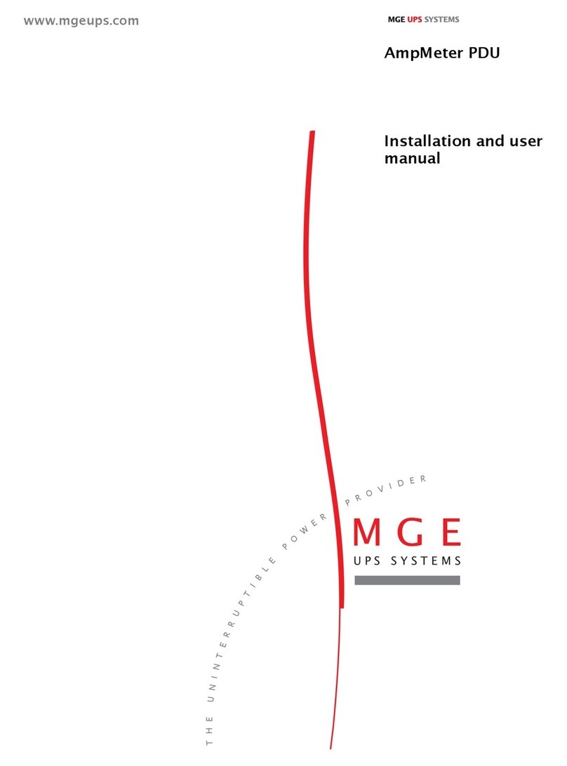 MGE UPS Systems AmpMeter PDU Installation and user manual MGE UPS Systems AmpMeter PDU Installation and user manual