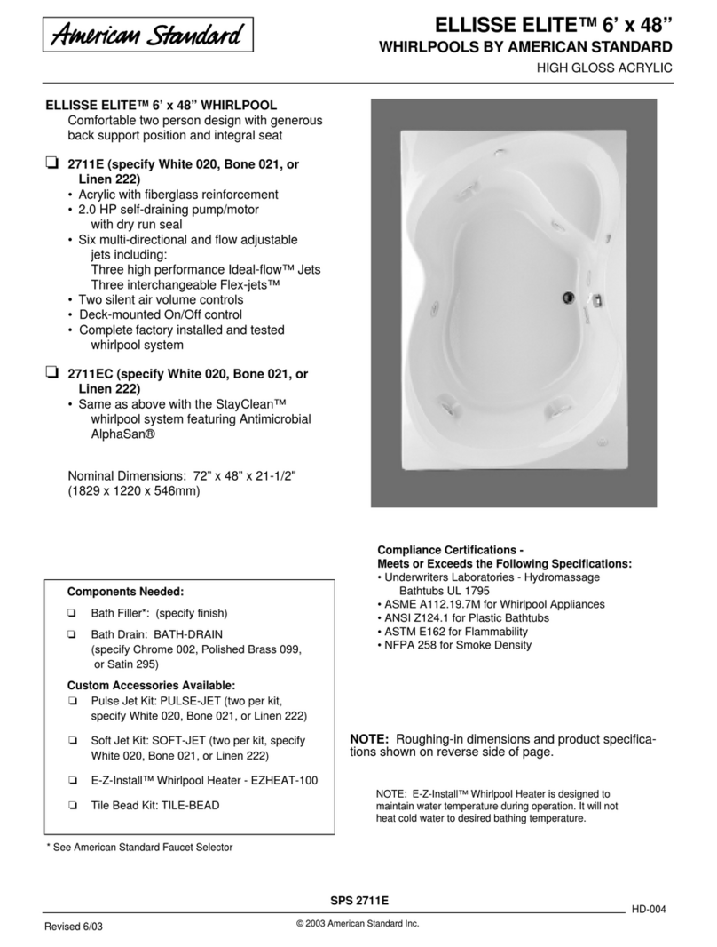 American Standard Ellisse Elite 2711EC User manual