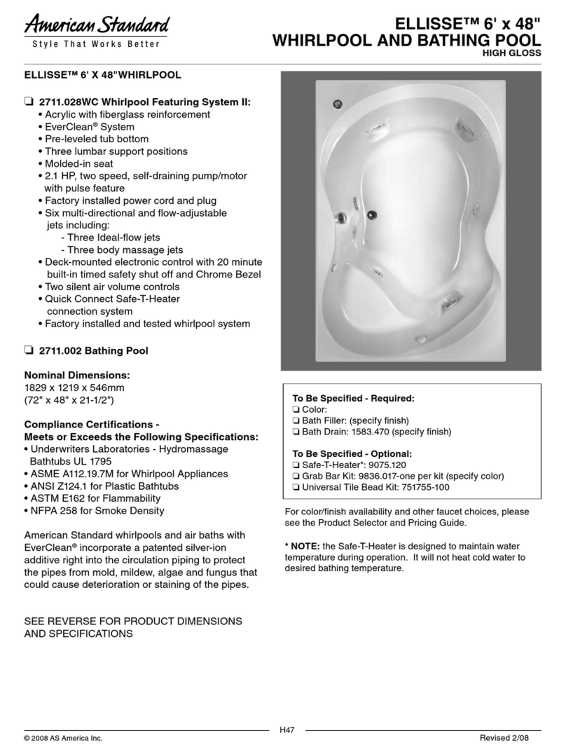 American Standard Ellisse 2711.002 User manual