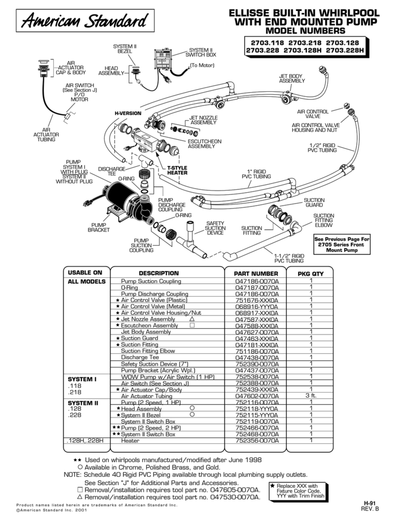 American Standard Ellisse 068916-YYY0A parts list American Standard Ellisse 068916-YYY0A parts list