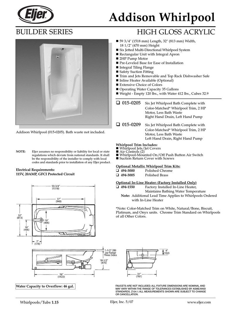 Eljer 015-0205 Specification sheet