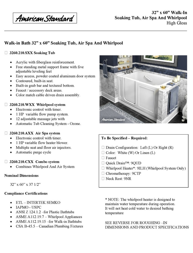 American Standard 3260.210.AXX User manual