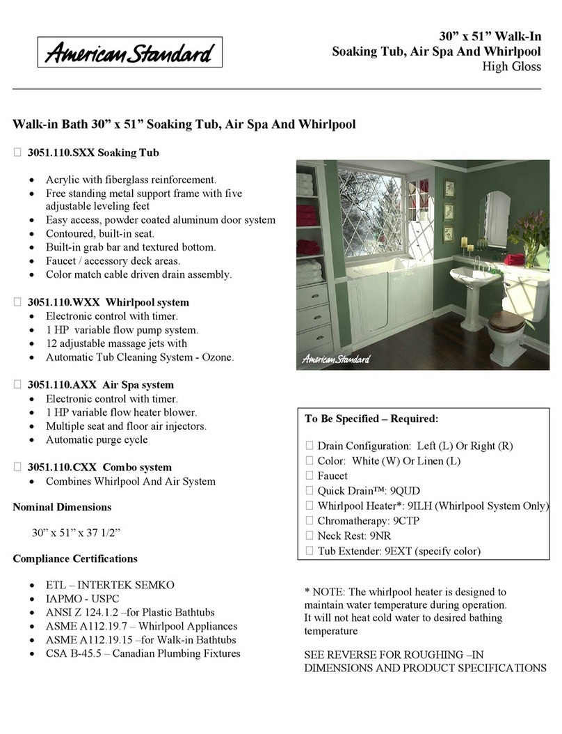 American Standard 3051.110.AXX User manual