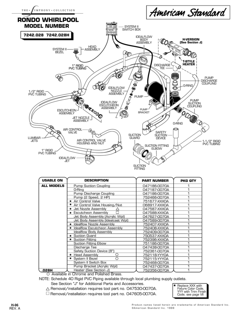 American Standard 7242 parts list