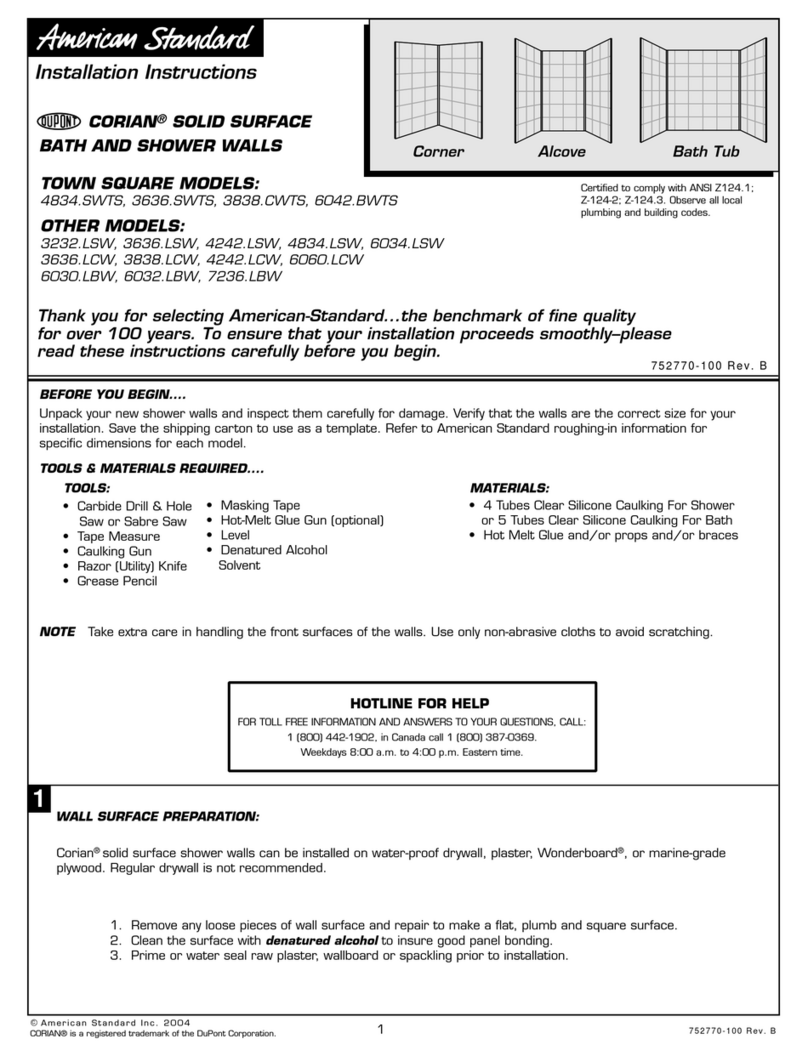 American Standard Town Square 6042.BWTS User manual