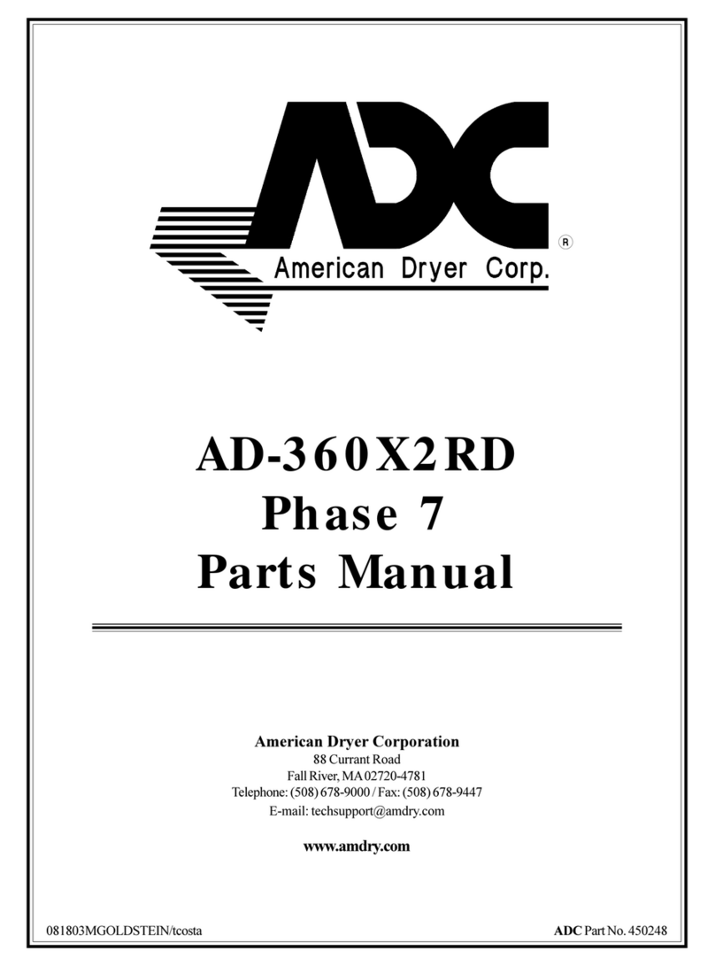 American Dryer Phase 7 AD-360X2RD parts manual