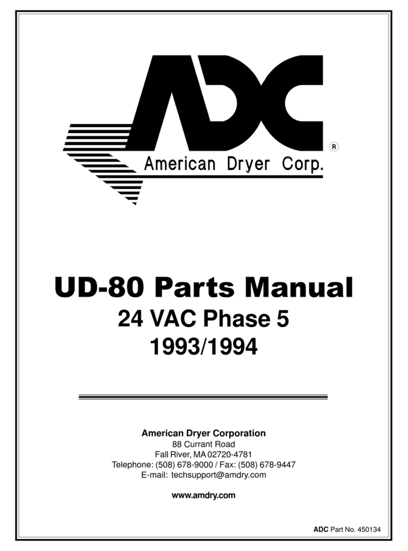 American Dryer Corp. UD-80 parts manual