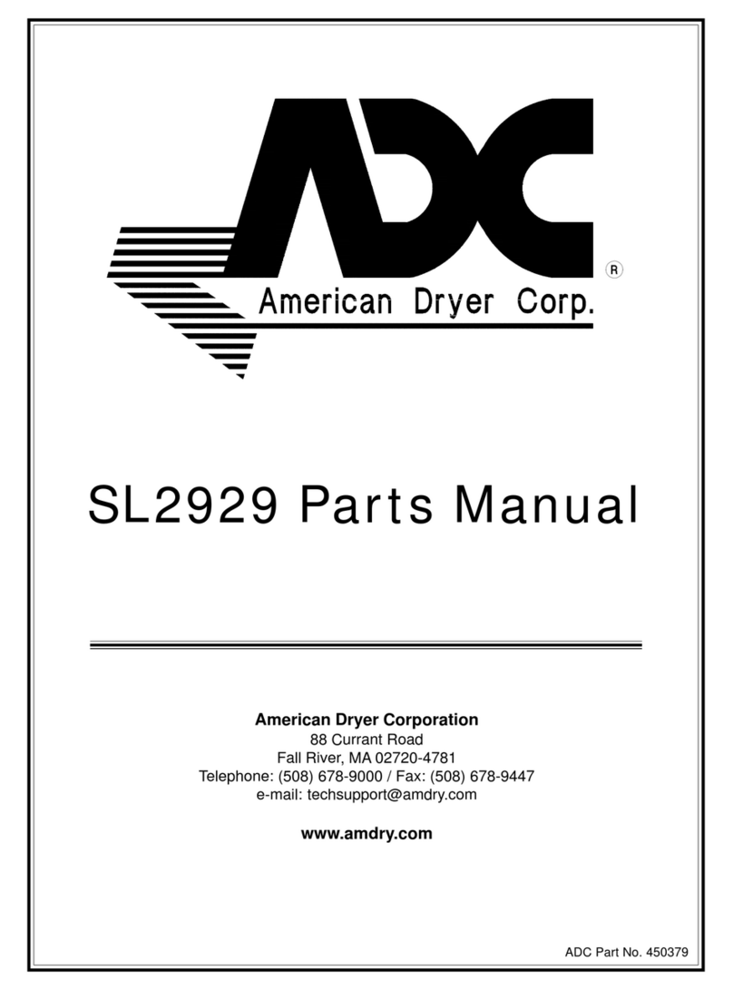 American Dryer Corp. SL2929 parts manual