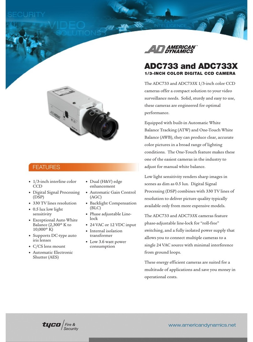 American Dynamics ADC733 Specification sheet