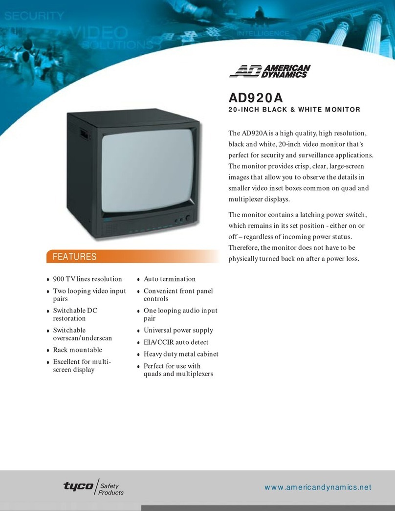 American Dynamics Tyco AD920A User manual