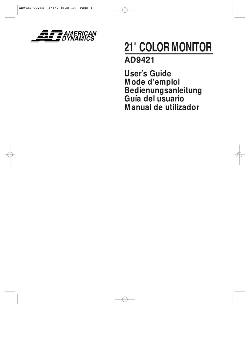 American Dynamics AD9421 User manual