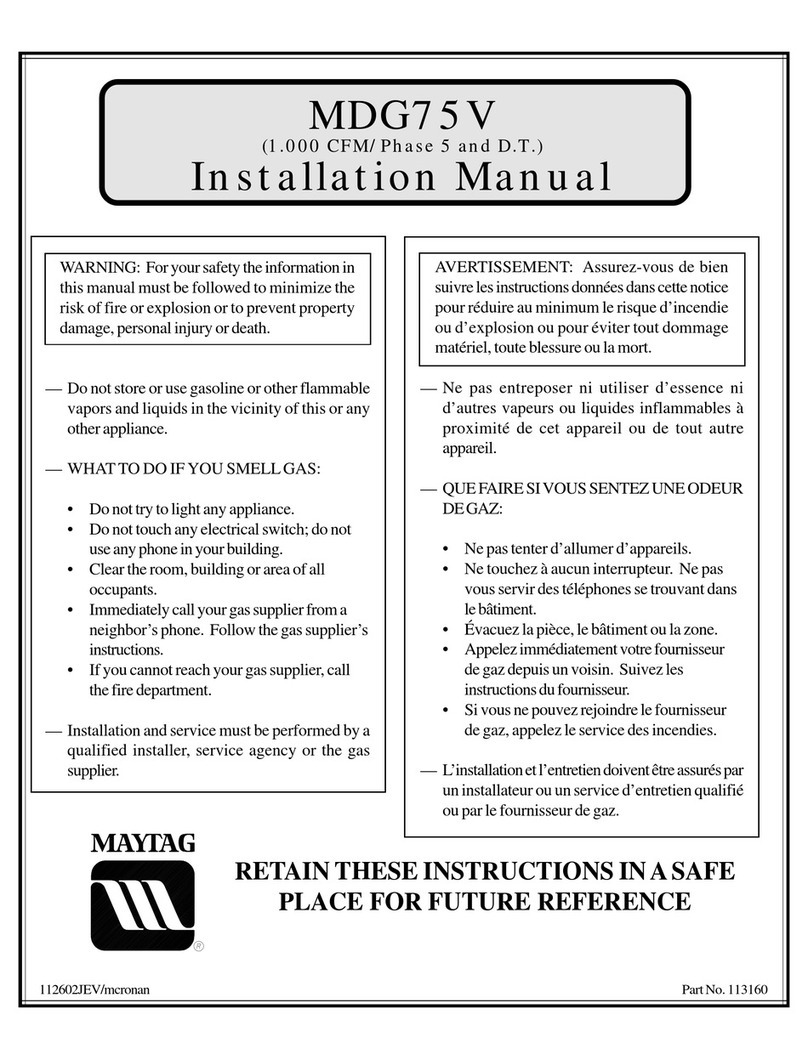 Maytag MDG75V User manual