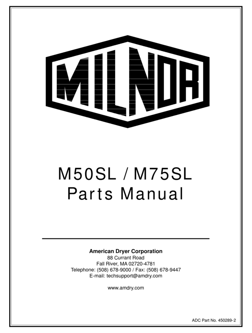 American Dryer Corp. Milnor M50SL parts manual