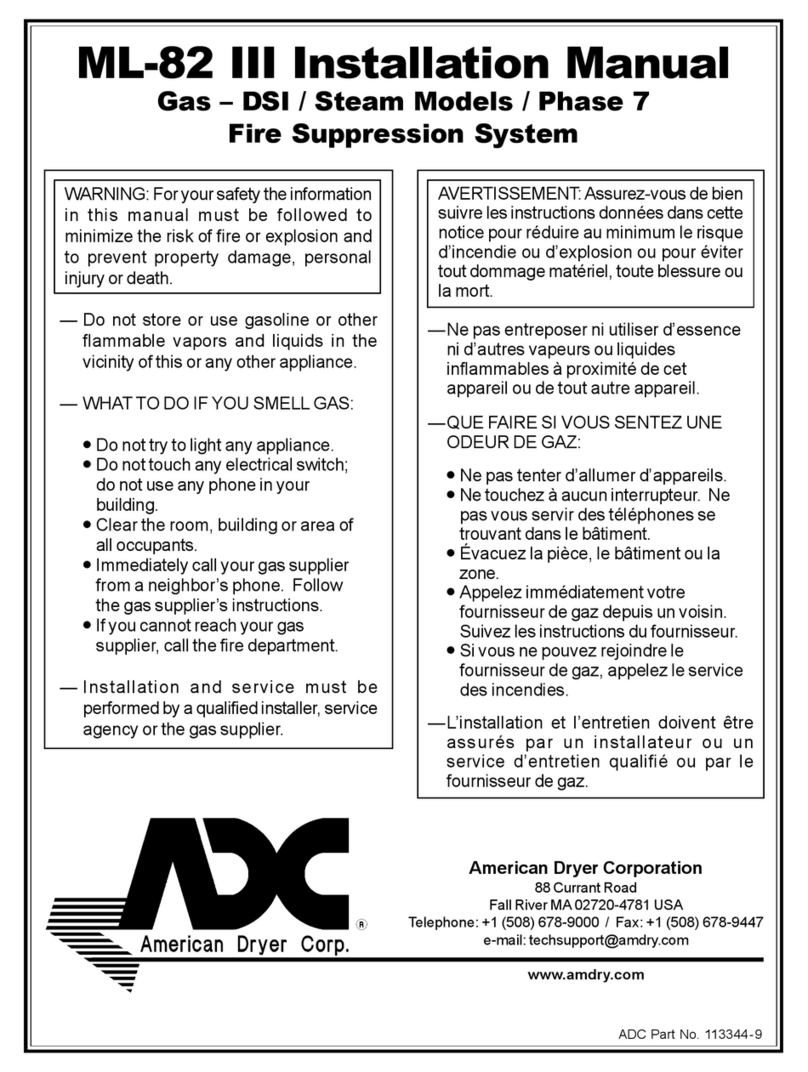 American Dryer Corp. ML-82 III installation manual