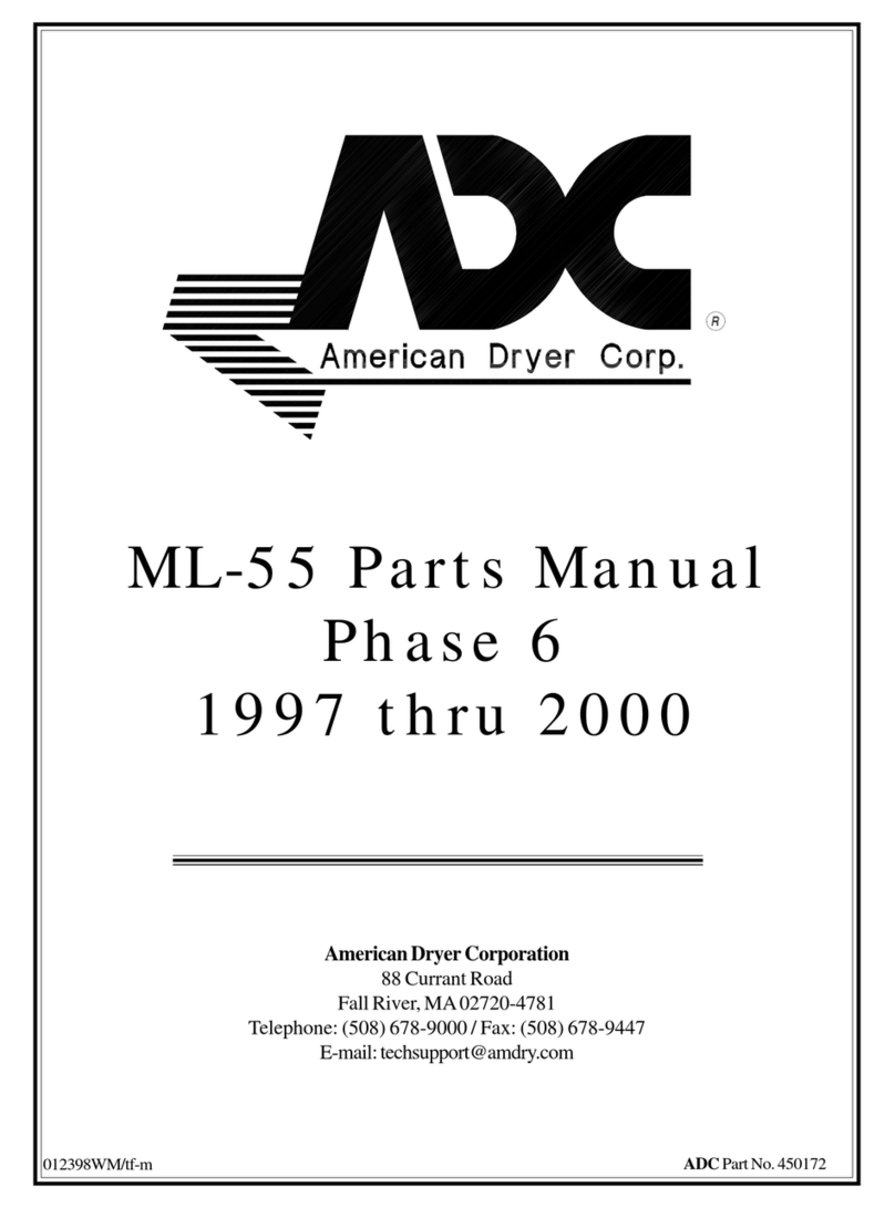 American Dryer Corp. ML-55 Phase 7 parts manual