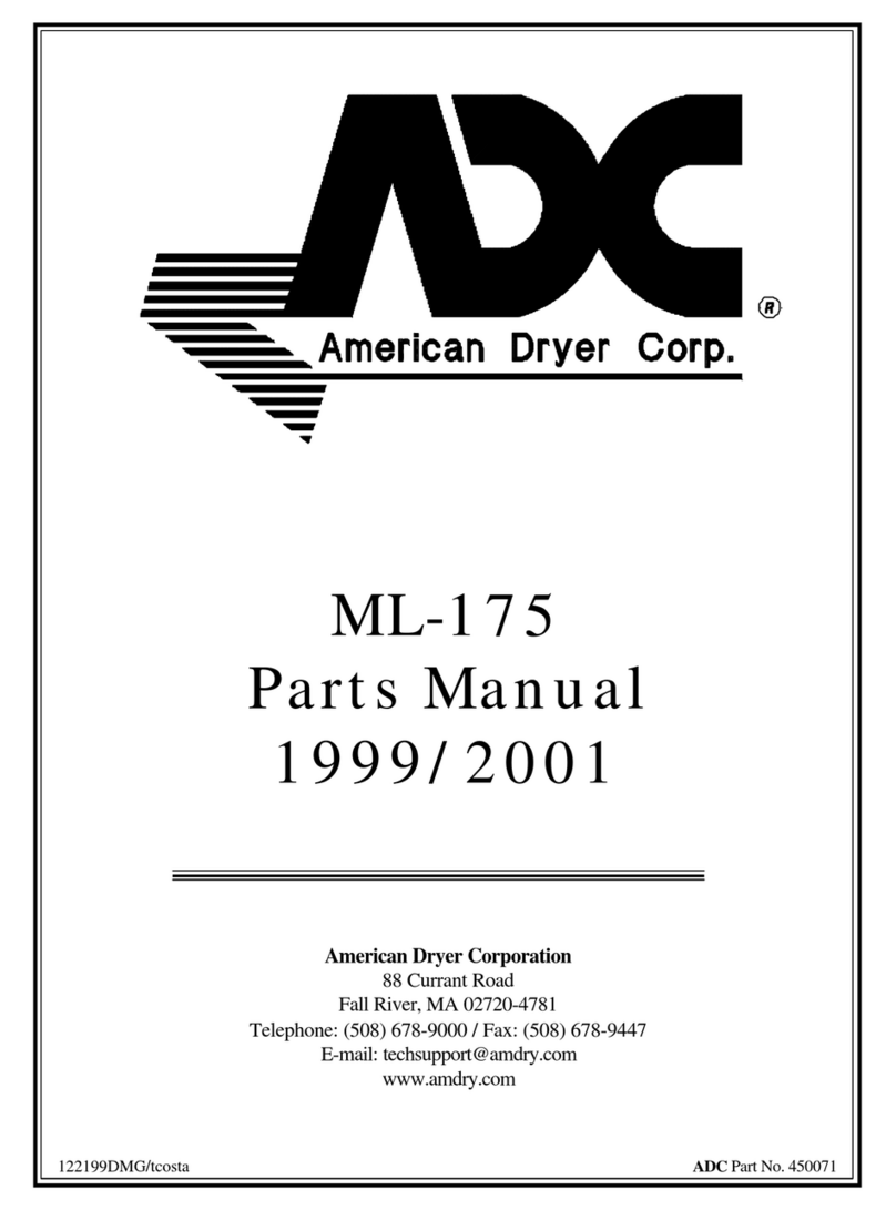American Dryer Corp. ML-175 parts manual