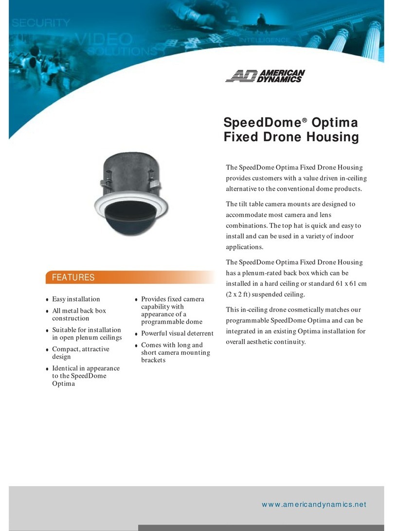 American Dynamics SpeedDome Optima Specifications