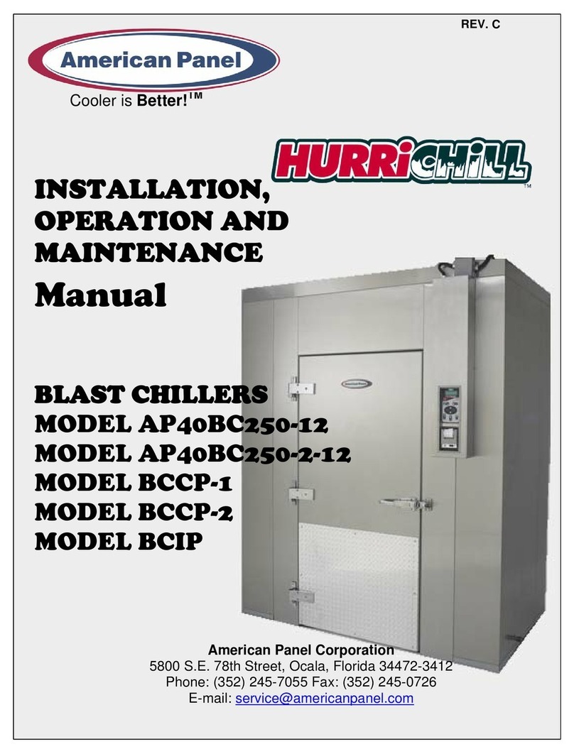 American Panel Blast Chiller AP40BC250-12 Installation and maintenance manual American Panel Blast Chiller AP40BC250-12 Installation and maintenance manual