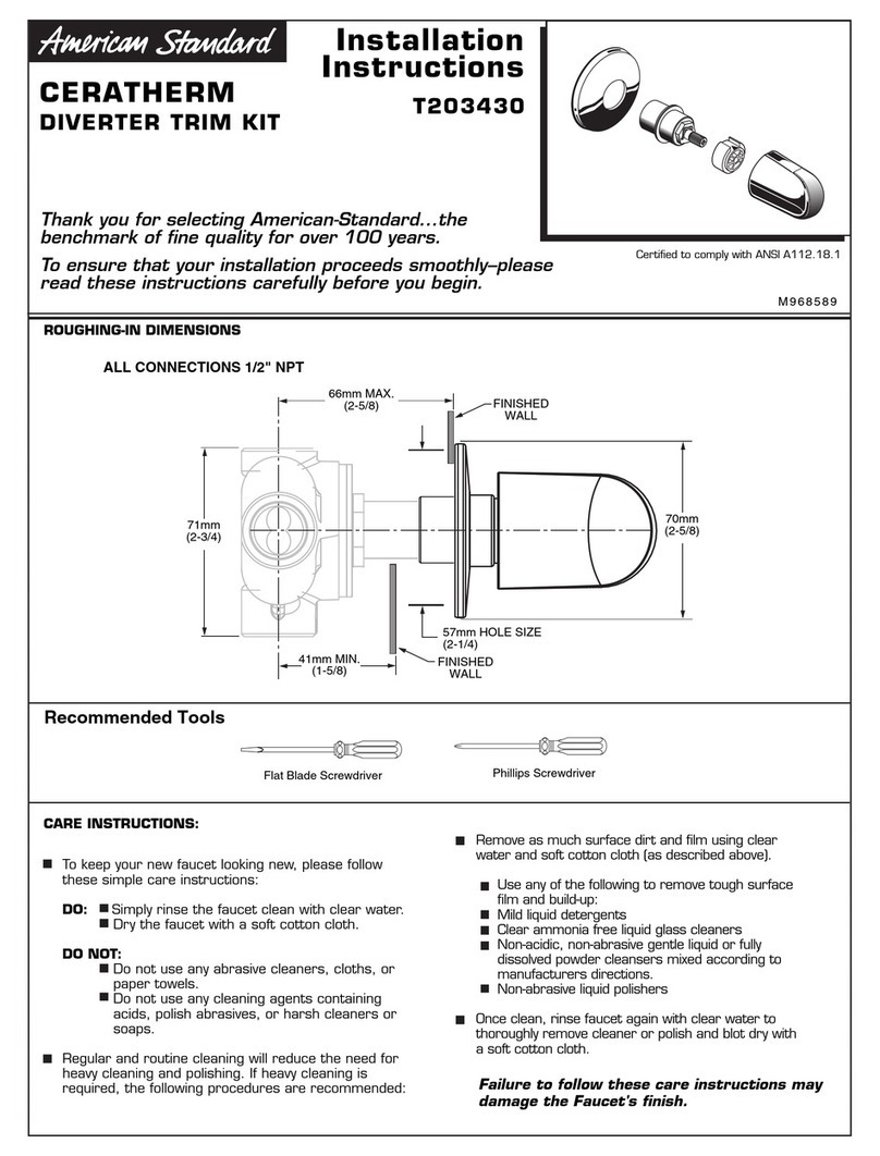 American Standard Ceratherm M968589 installation instructions