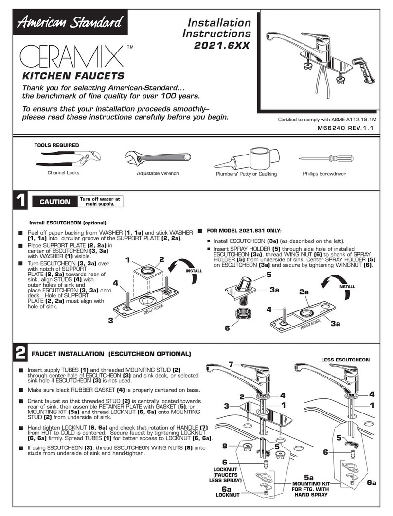 American Standard Ceramix 2021.6XX User manual