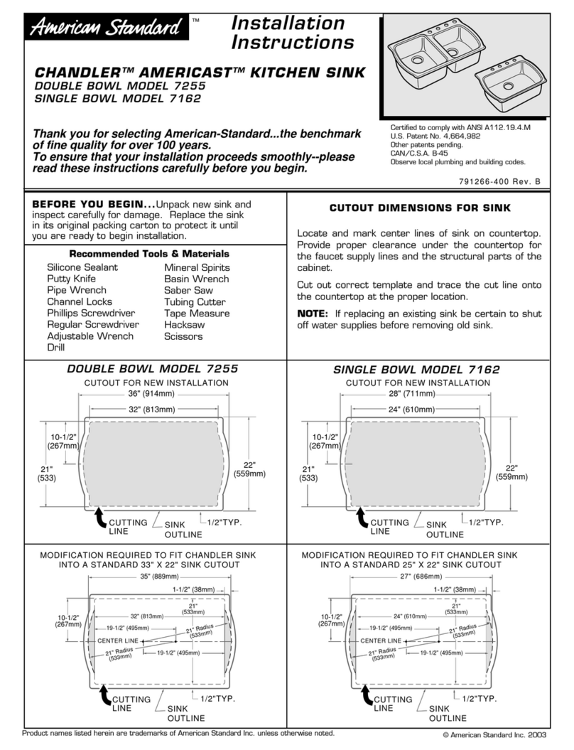 American Standard Chandler Americast 7162 User manual