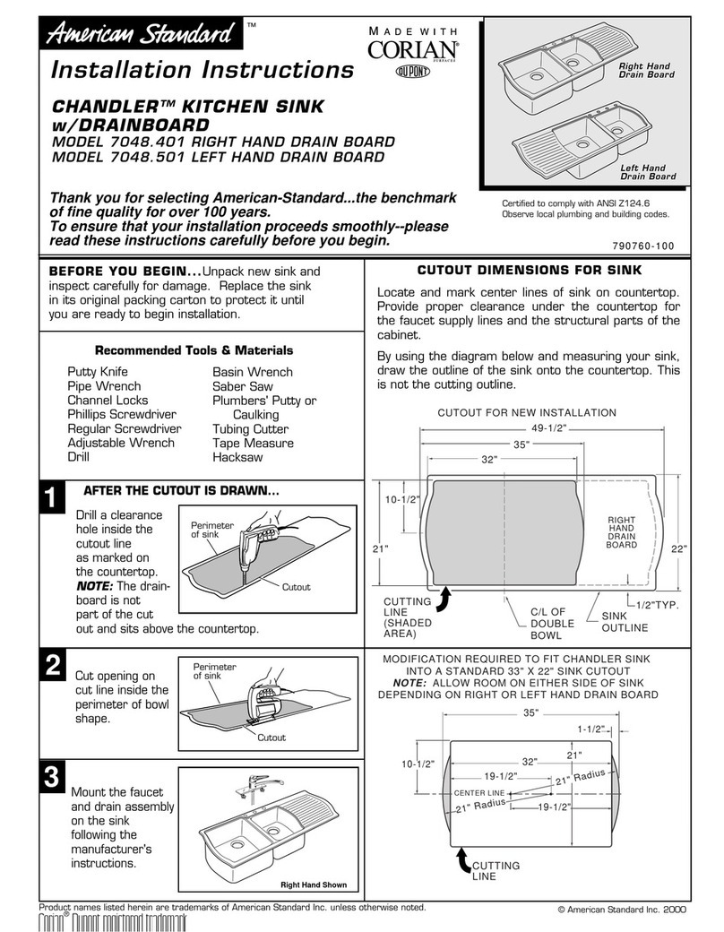 American Standard Chandler 7048.401 User manual American Standard Chandler 7048.401 User manual