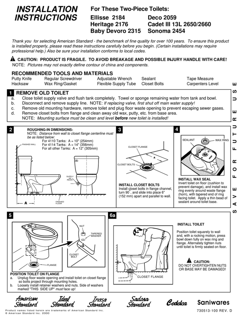 American Standard Baby Devoro 2315 User manual
