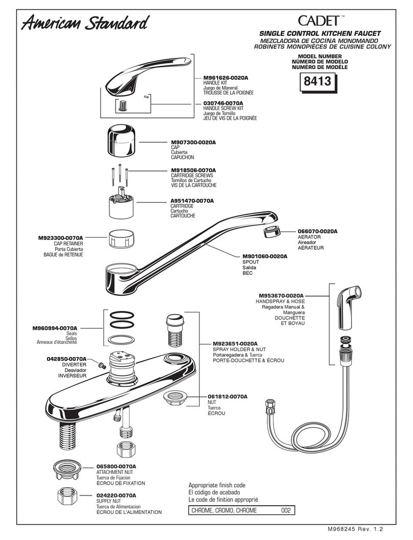 American Standard Cadet 8413 User manual