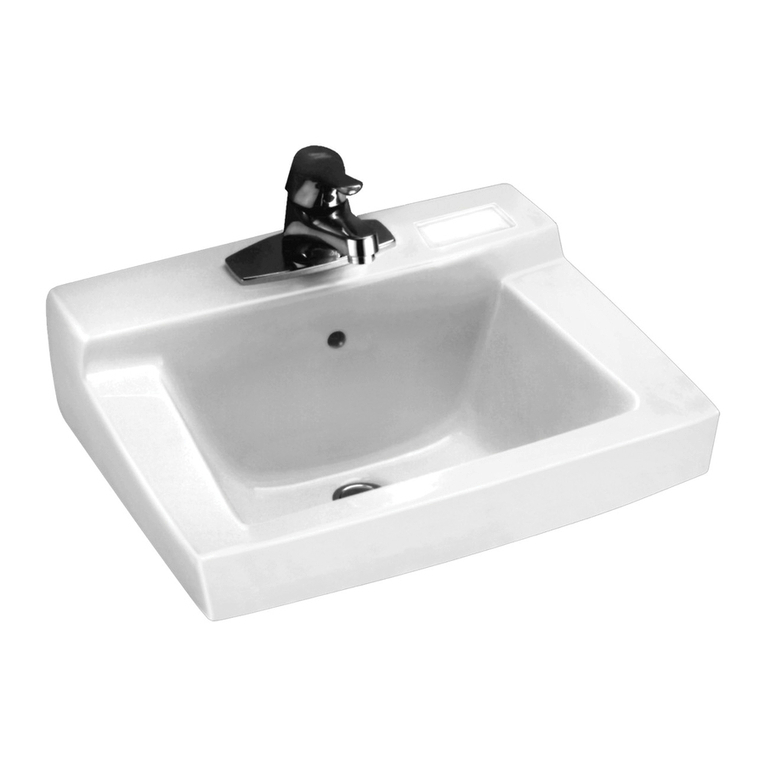 American Standard Declyn Wall-Hung Lavatory 0321.026 Specification sheet