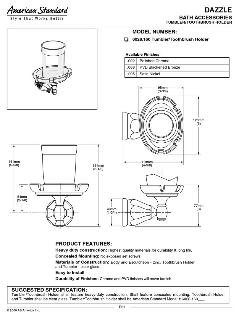 American Standard Dazzle Tumbler/Toothbrush Holder 6028.160 specification