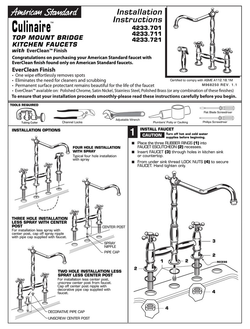 American Standard Culinaire 4233.701 installation instructions