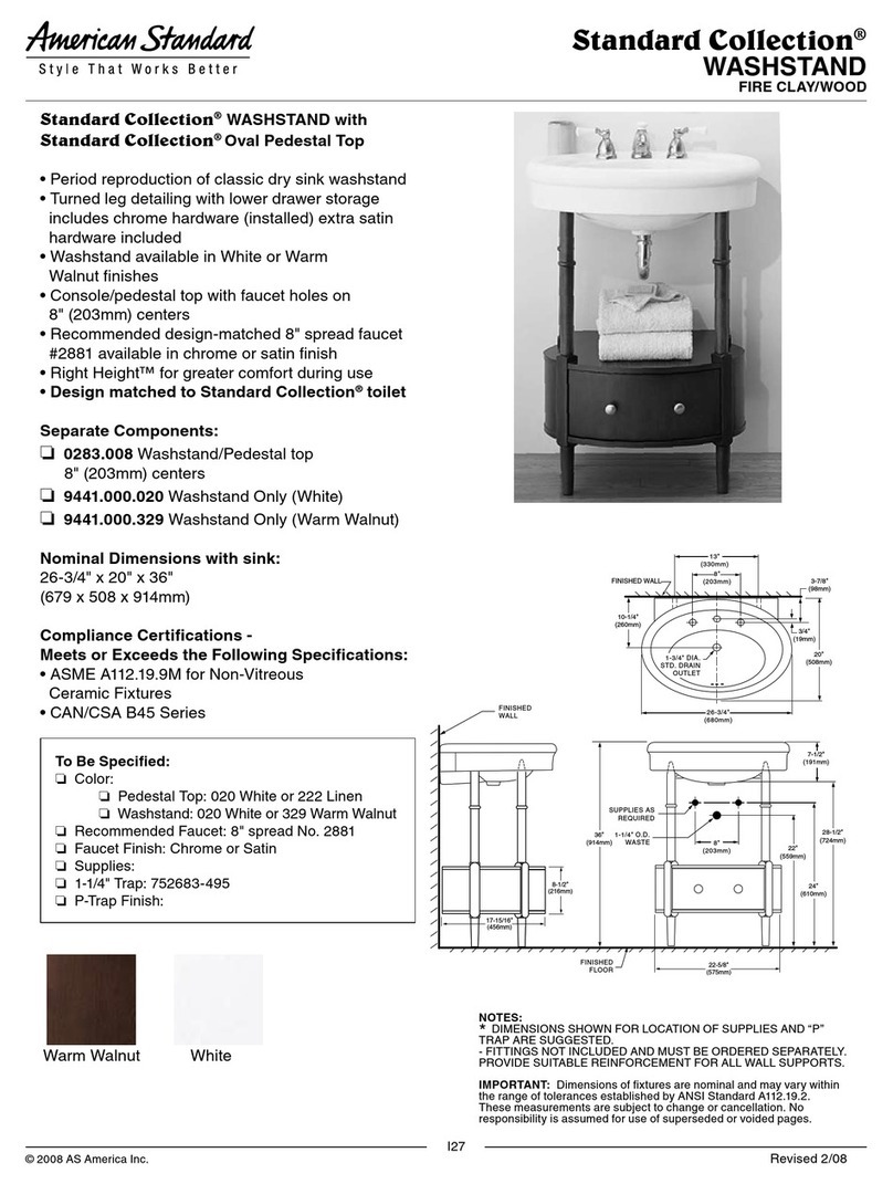 American Standard 9441.000.020 - 9441.000.020 Standard Collection... User manual American Standard 9441.000.020 - 9441.000.020 Standard Collection... User manual