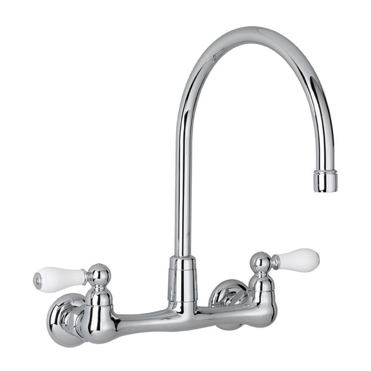 American Standard Exposed Wall Mount Sink Faucet with Gooseneck Spout... installation instructions