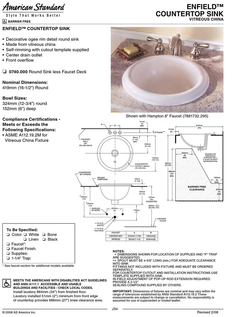 American Standard Enfield 0740.000 User manual