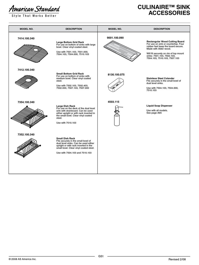 American Standard Culinair 7501.000 brochure