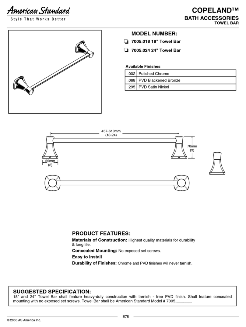 American Standard Copeland Toilet Paper Holder 7005.018 User guide