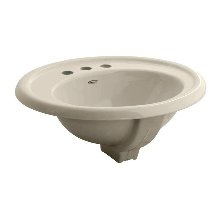 American Standard Countertop Lavatory 0293 Series installation instructions American Standard Countertop Lavatory 0293 Series installation instructions
