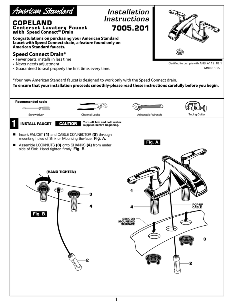American Standard Copeland 7005.201 User manual