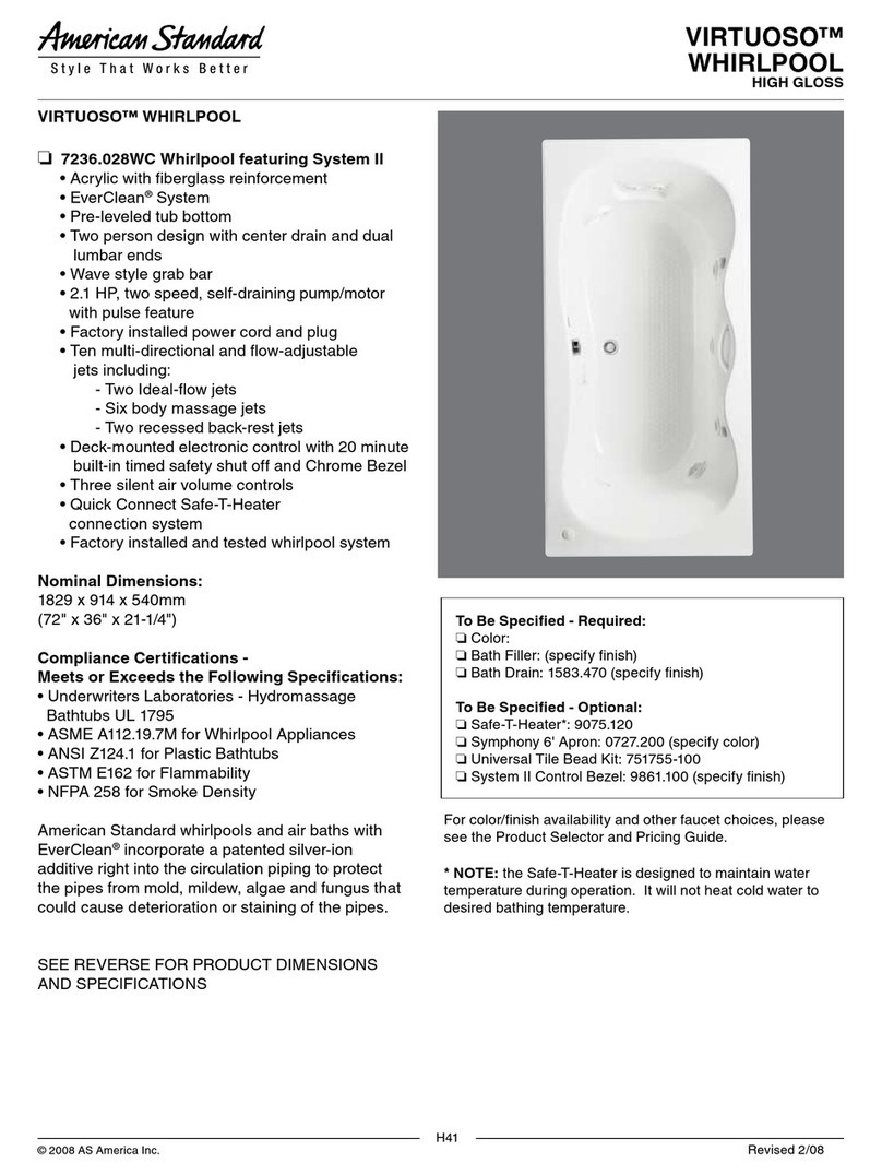 American Standard Virtuoso 7236.028WC User manual
