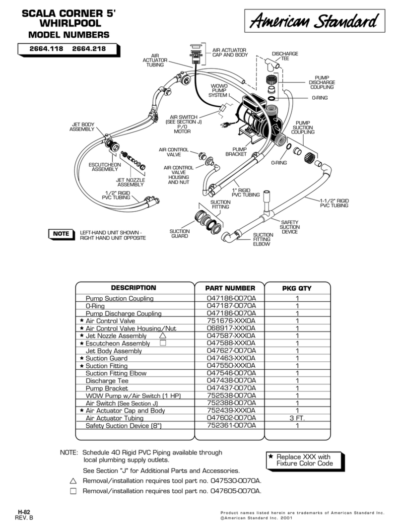 American Standard Scala Corner 5' 751676-XXX0A User manual American Standard Scala Corner 5' 751676-XXX0A User manual