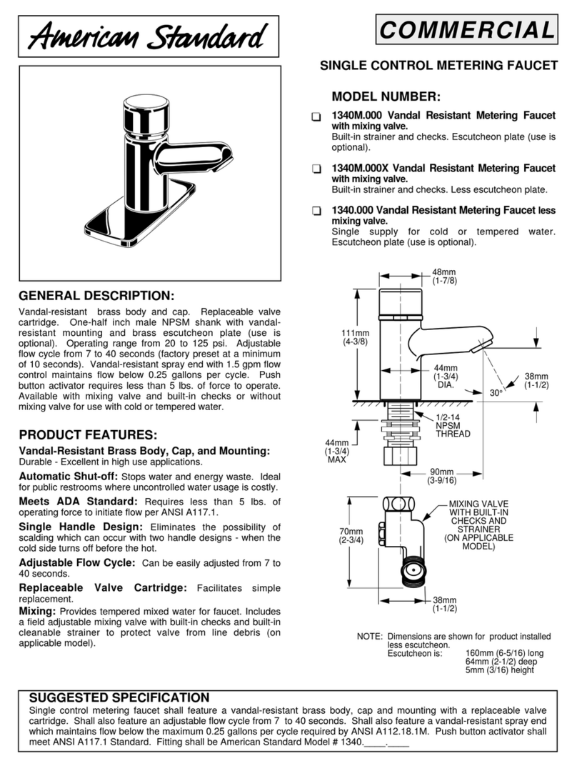 American Standard 1340 User manual American Standard 1340 User manual