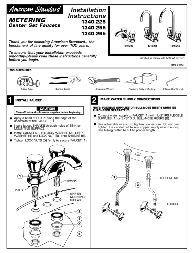 American Standard 1340 installation instructions American Standard 1340 installation instructions