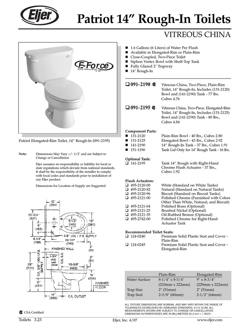 Eljer 091-2190 Specification sheet