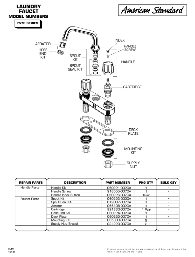 American Standard 012087-0070A User manual American Standard 012087-0070A User manual