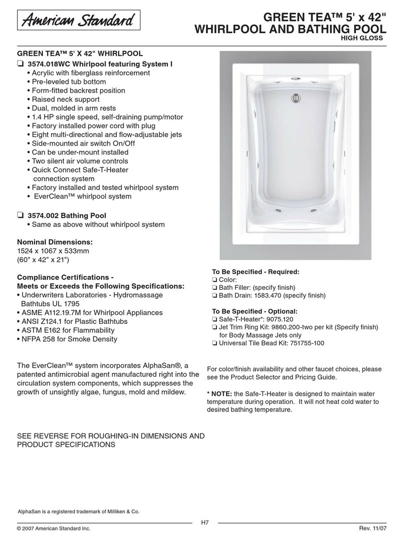 American Standard Green Tea 3574.002 User manual