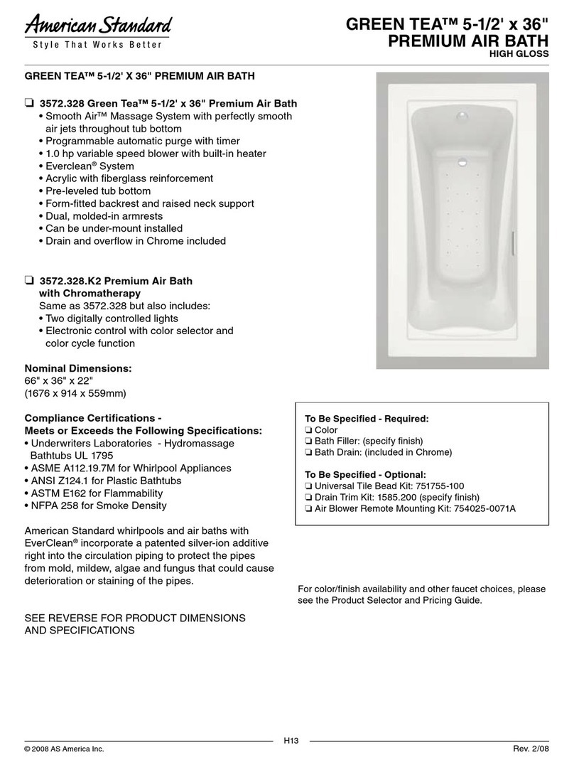 American Standard Green Tea 3572.328 User manual