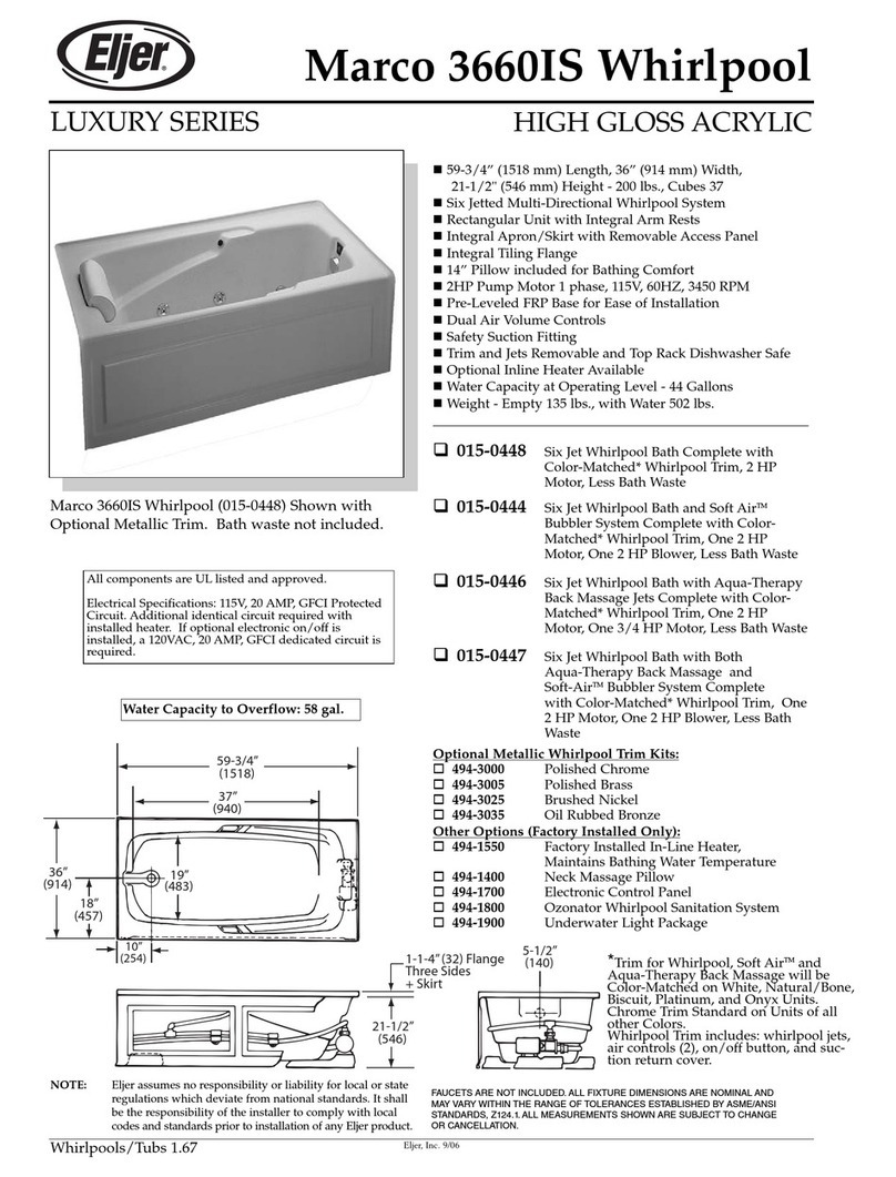 Eljer Marco 3660IS Specification sheet