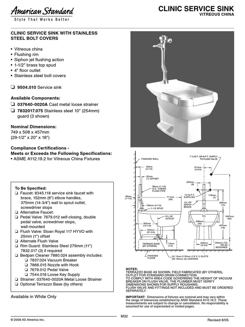 American Standard 8345.118 User manual