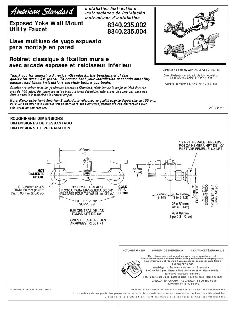 American Standard 8340.235.002 User manual